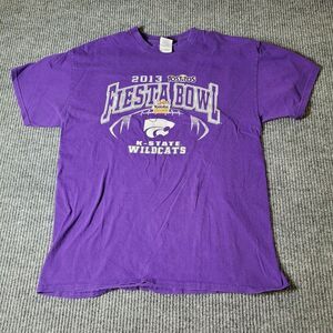 Kansas State Wildcats 2013 Fiesta Bowl T Shirt Size‎ Large KSU Purple NCAA